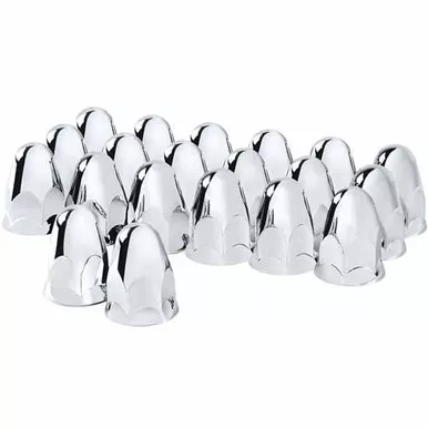 1.5 X 2.75 Inch Chrome Push-On Bullet Nut Covers - Pack Of 20