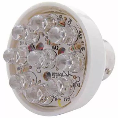 1157 Red LED Bulb 9 Diode - Clear Lens