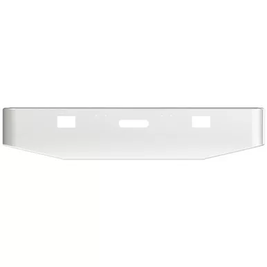 12 Inch Chrome Standard Rolled End Bumper, 7 Gauge W/Tow, Hook Holes For Freightliner Classic 120, 132 XL 2000-2002