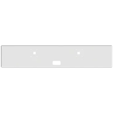 16 Inch Chrome Texas Boxed End Bumper W/ Tow, Step Holes For International 9900 1998-1999