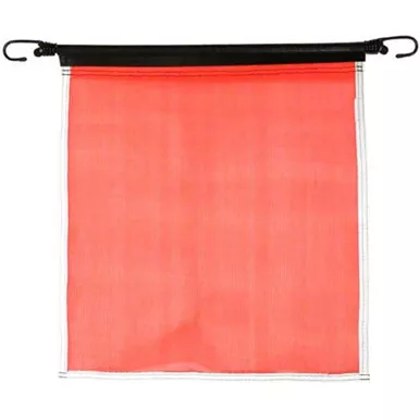 18 X 18 Inch Heavy Duty Fluorescent Orange Mesh Safety Bungee Flag