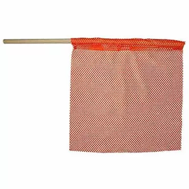 18 X 18 Inch Heavy Duty Fluorescent Orange Safety Flag With Wood Dowel