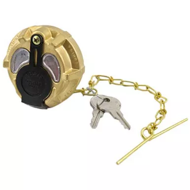 2 Inch 11.5 TPI Brass Non-Vented Locking Fuel Cap
