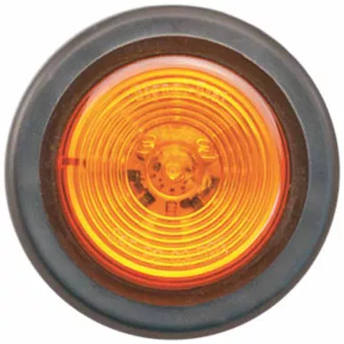 2 Inch Round Amber LED Marker Clearance Light W/ PL 10 Terminal