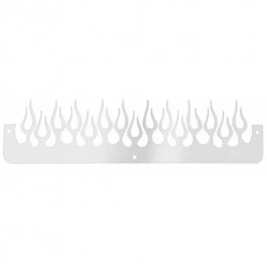 24 Inch Chrome Flame Bottom Mud Flap Plate - Bolt Thru