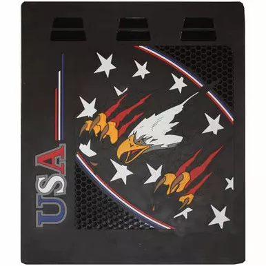 24 X 30 Inch USA Flying Eagle Mud Flaps With Black Background