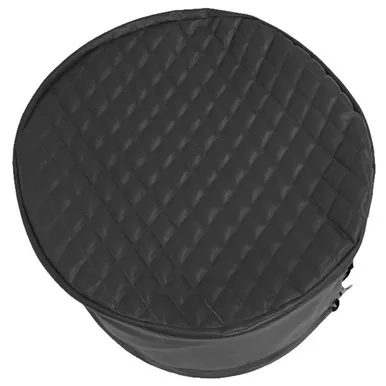 28 Inch Black Quilted Vinyl Fuel Tank End Covers W/ 9 Inch Skirt