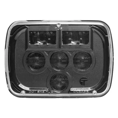 5 X 7 Inch Complex Reflector 2 Diode LED Headlight With Polycarbonate Lens