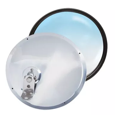 7.5 Inch Stainless Steel Convex Mirror Offset Mount