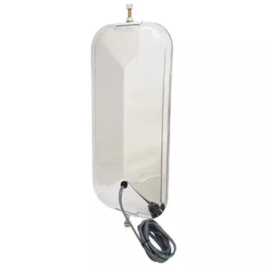 7 X 16 Inch Stainless Steel Heated V-Back Mirror For Driver Or Passenger Side