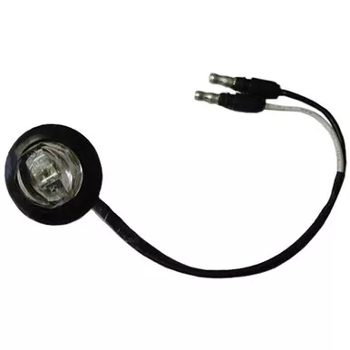.75 Inch Bulkhead Amber LED With Clear Lens & Rubber Grommet