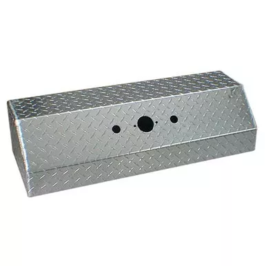 Air Line Box Diamond Plate Aluminum W/ Single Electrical Plug Hole by CSM