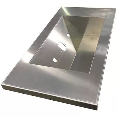 Aluminum 18 Inch Recessed Air Line Box Sectionalized Deck Plate W/ Trailer Air, 7-Way, 4/6-Way Hookups