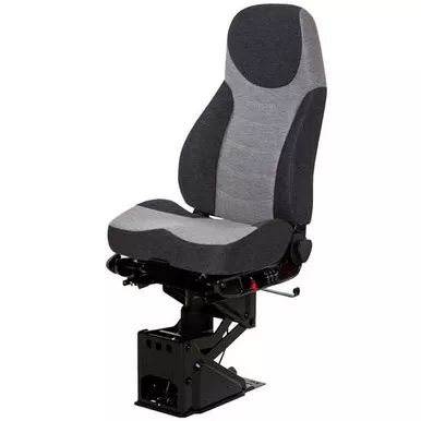 Black & Charcoal Gray 2 Tone Mordura Cloth Corsair Air High Back Seat Standard Base W/ Backcycler, Arm Rests, Heat, Air Lumbar Support
