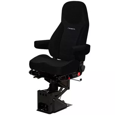 Black Mordura Cloth Corsair Air High Back Seat Standard Base W/ Arm Rest, Air Lumbar Support, Back Cycler, & Bellows