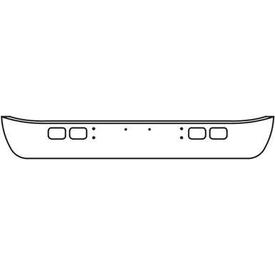 Black Powder Coated 10 Inch Bumper For International 4000, 7000 & 8000 Series W/ 4 Mount Hole Pattern
