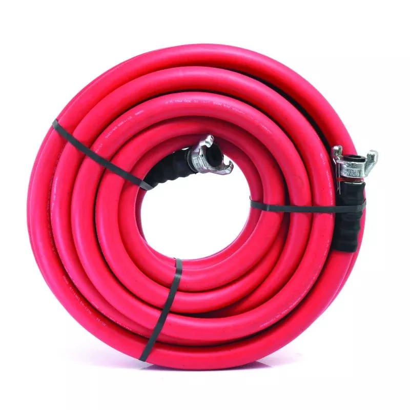 BluBird 3/4"X50' Rubber Jackhammer Hose-Red- Universal Coupler without Bend Restrictors RVJH3450R-1