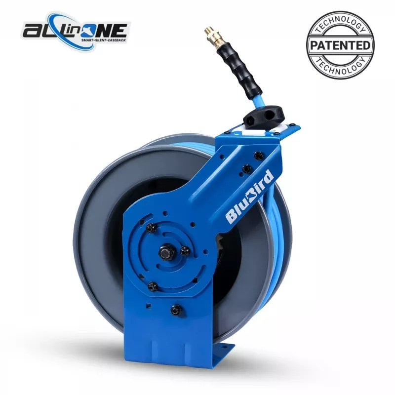 BluBird Heavy-Duty Air Hose Reel All-In-One 3/8" x 50' BBRHD3850-AIO