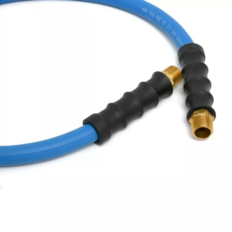 BluBird Rubber Air Hose Lead In 1/2" X 3'- 1/2" Male-NPT, 300 PSI, EPDM, 2 Pack BBLD1203-2pk