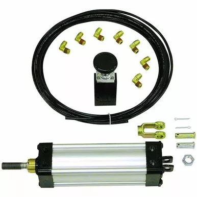 Carbon Steel Clevis Mount Tie Rod Style Cylinder Kit W/ 2.5 In Bore, 6 Inch Stroke, Includes BAV020 Valve