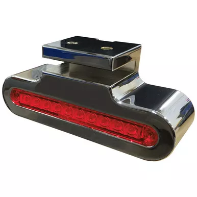 Chrome-Plated Aluminum Bumper Frame Light W/ 10 Diode Amber/Amber & Red/Red LED Lights