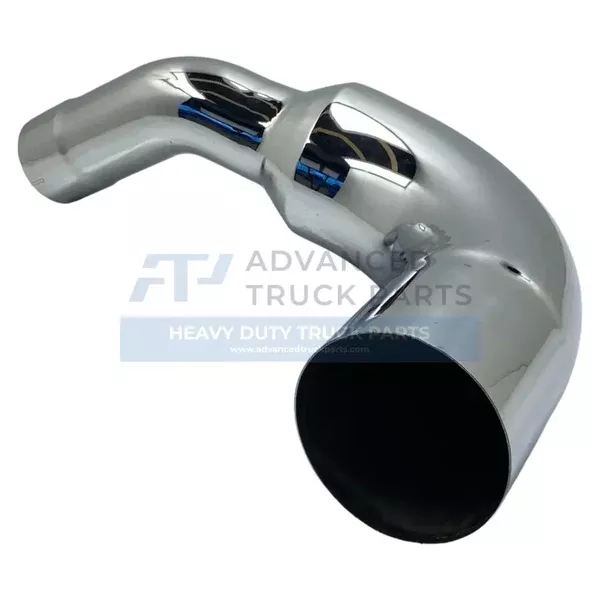 Genuine Kenworth Chrome Left - Over Frame Elbow 6" Reducing to 5"