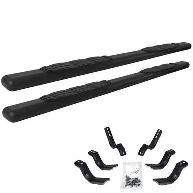 Go Rhino 1000 Series 5 Inch Side Steps W/ Mounting Brackets For Ford F-150 W/ 4 Door Crew Cab