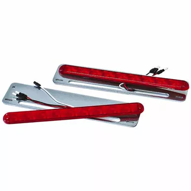 Merritt Aluminum Brackets Kit For Stop / Turn / Tail Light, Gloss Black Powder Coated, Universal Fit
