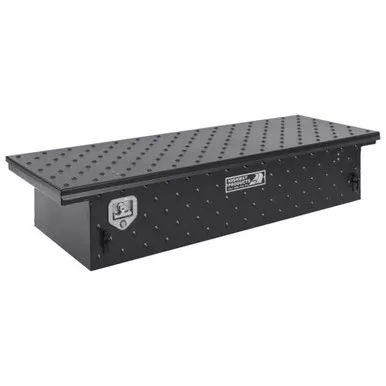 Smooth Black Aluminum Low Profile Tool Box W/ Black Base, Gladiator Lid- 70 X 13.5 X 20 Inch